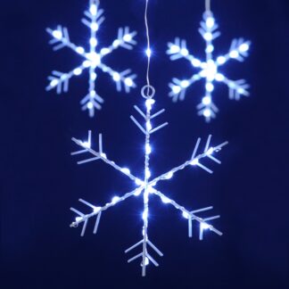 Snowflake Curtain Light - Christmas Lights - White Led Light
