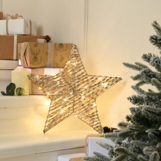 Led Champagne Gold Star - Christmas Decoration - 60cm