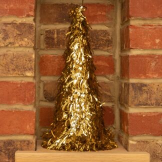 Gold Wave Tinsel Tree - Christmas Tree Decoration
