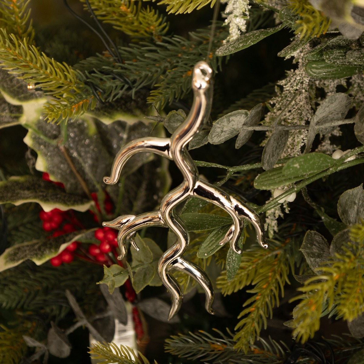 Silver Glass Branch - Christmas Tree Decoration