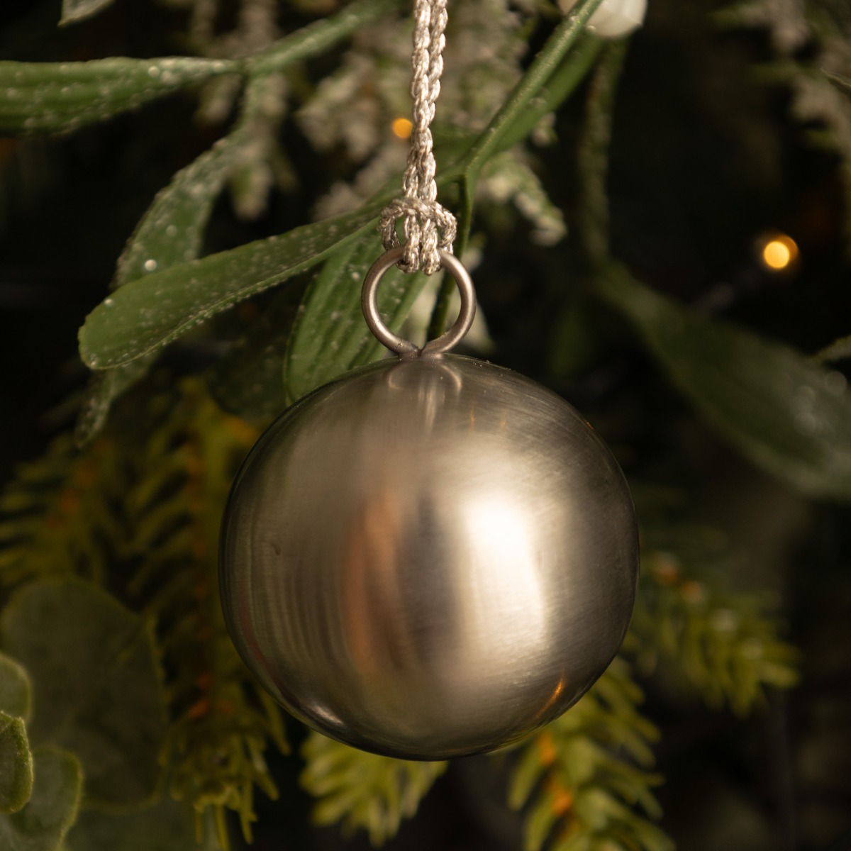 Steel Silver Bauble - Christmas Tree Decoration