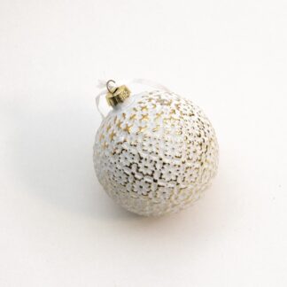 Gold Relief Glass Bauble - Christmas Tree Decoration - Pack of 12