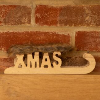 Rustic Wooden Sleigh - Christmas Table Decoration