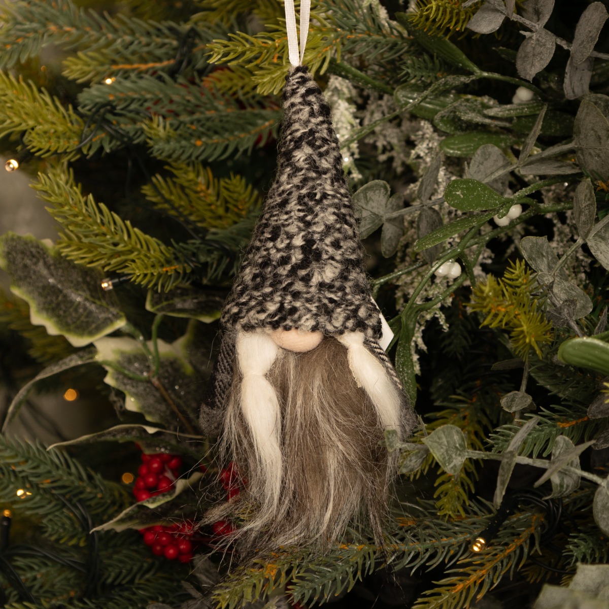 Grey Gonk - Christmas Tree Decoration