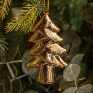 Gold Ceramic Tree - Christmas Tree Decoration