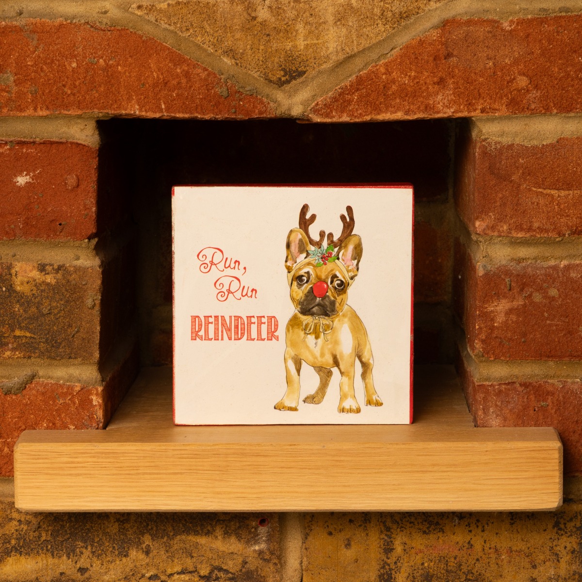 Reindeer Dog Sign - Christmas Decoration