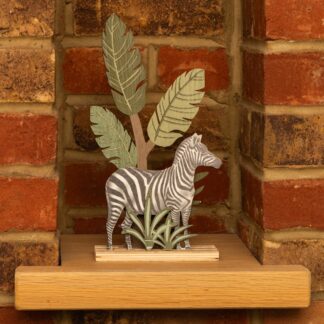 Zebra And Layered Tree Table Top Decoration - Christmas Decor