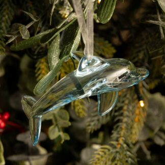 Light Blue Acrylic Dolphin - Christmas Decoration