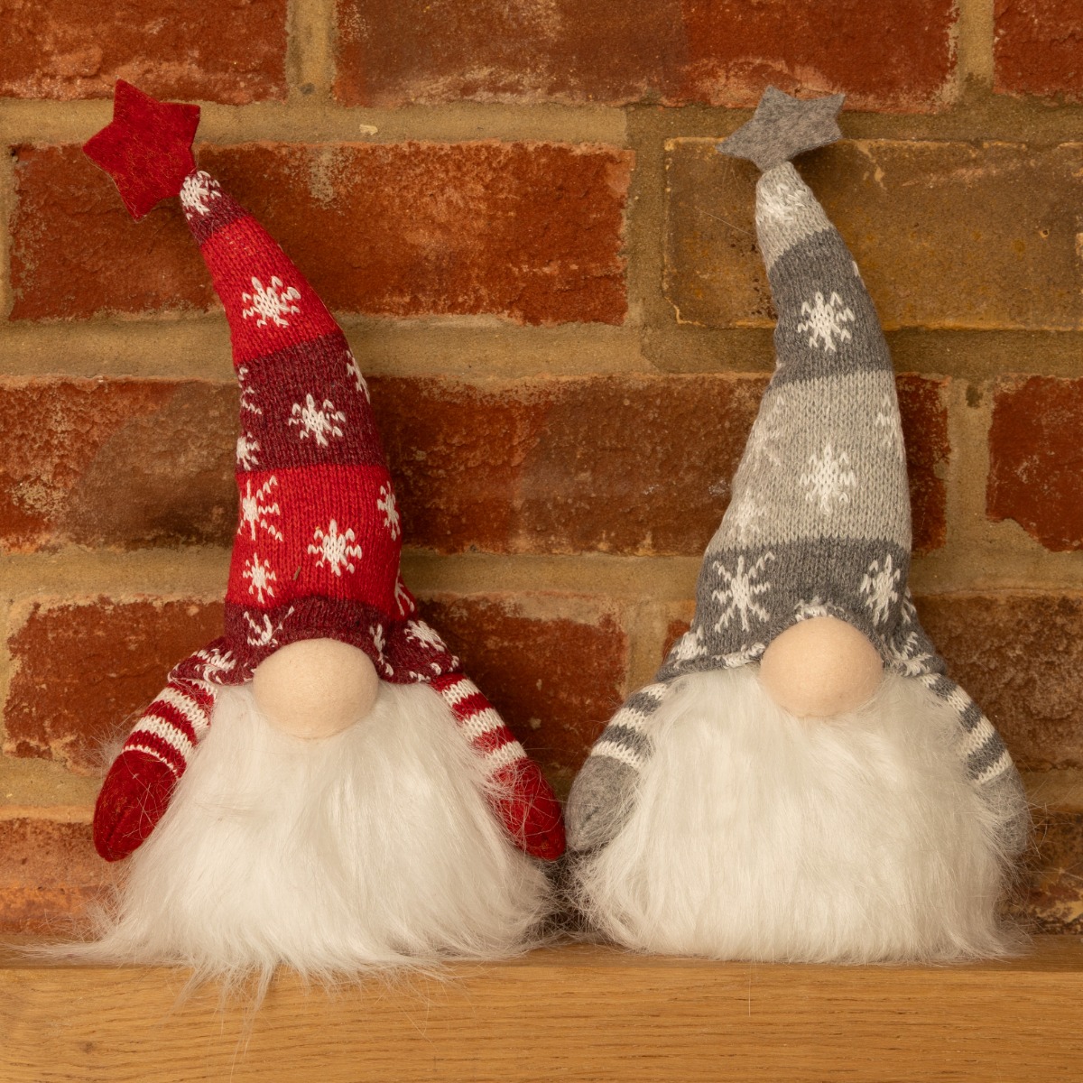 Led Light Snowflake Splat Gonks - Christmas Decoration - Pack of 2