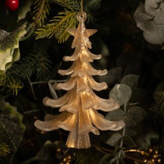 Classic Clear And Gold Christmas Tree - Christmas Tree Decoration