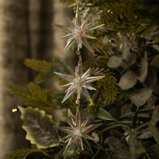 Iridescent Starburst Drop - Christmas Tree Decoration