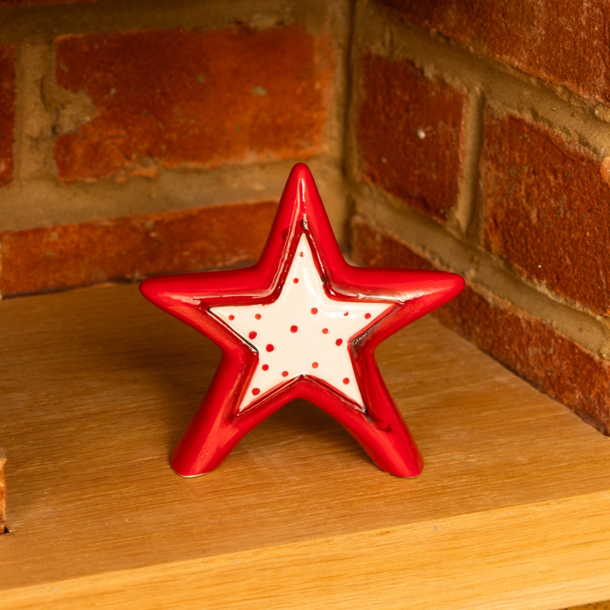 Red And White Star - Christmas Decoration