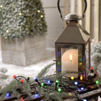 50 Multi-Colour Timer Berry Lights - Battery Operated - Christmas Decoration