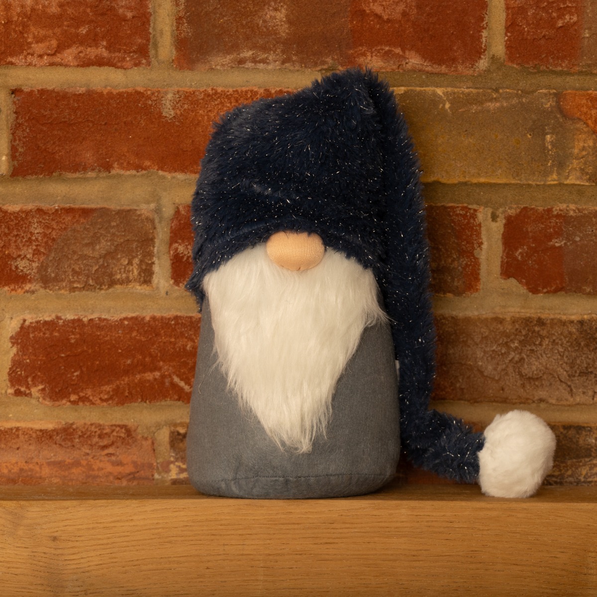 Grey And Blue Christmas Gonk Ornament - Christmas Home Decor