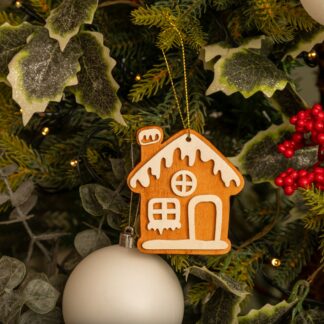 Wooden Gingerbread House - Christmas Tree Decoration