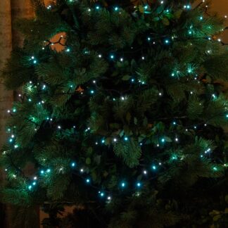 1500 Ice Blue And White Sparkle Lights - Christmas Tree Lights