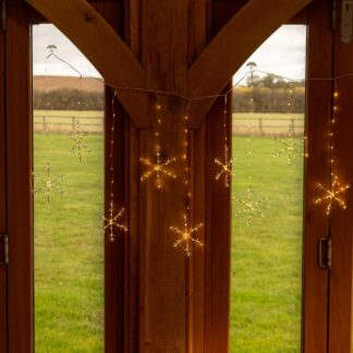 Snowflake Curtain Light - Christmas Lights - Warm White Led Light