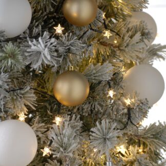 50 Warm White Timer Star Lights - Battery Operated - Christmas Decoration