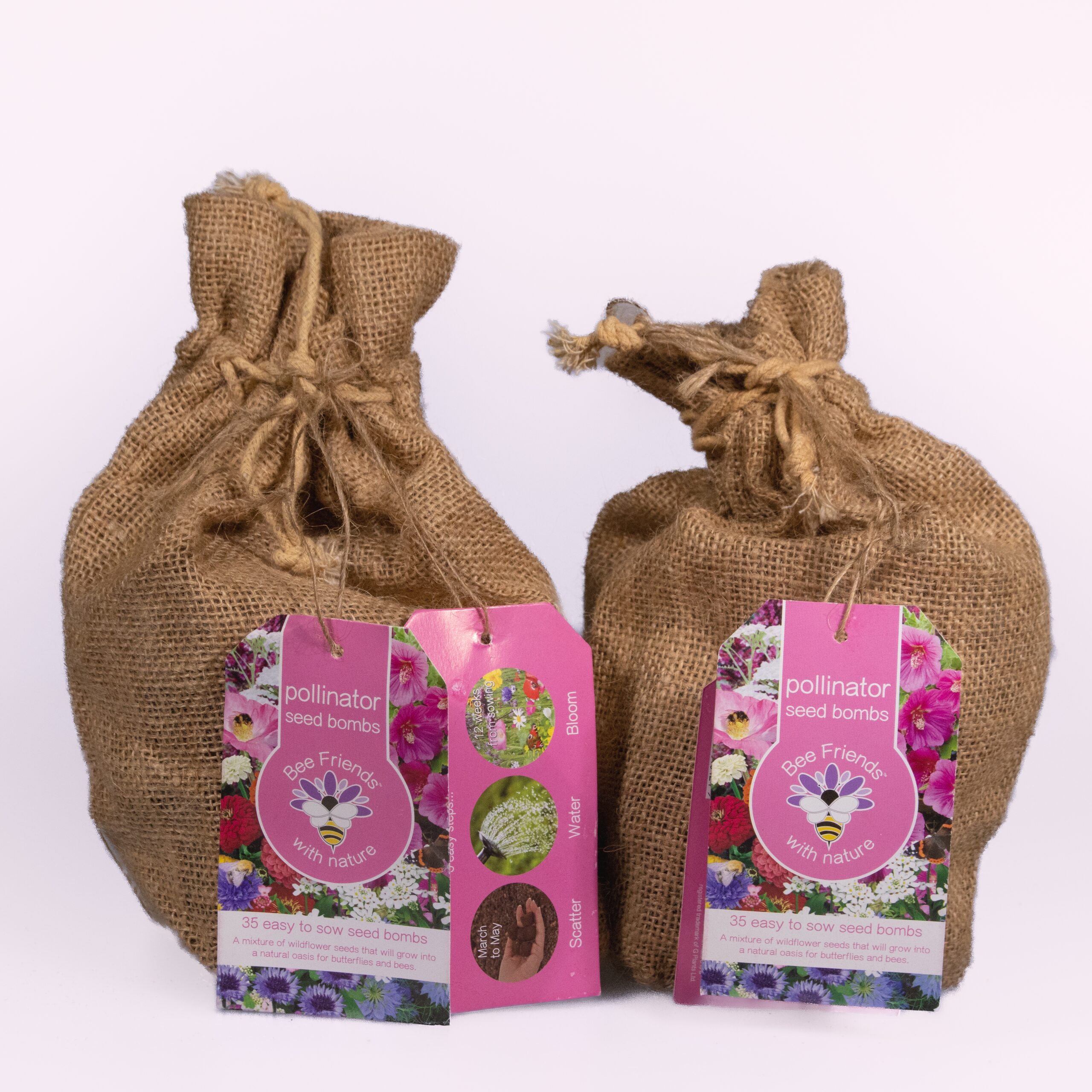 Wildlife Seed Bombs in Jute Bag - Perfect Gift!