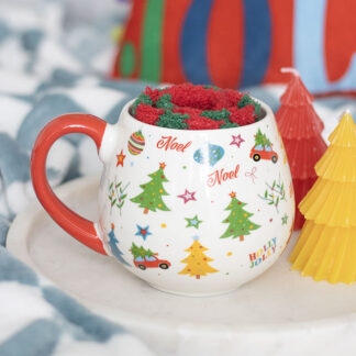 Nostalgic Christmas Print Mug And Socks