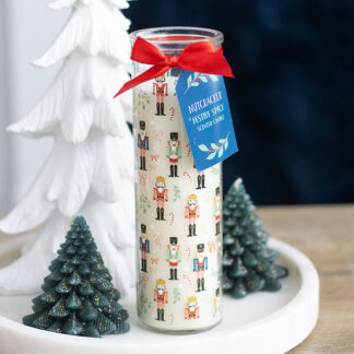 Nutcracker Print Festive Spice Tube Candle - Christmas Decoration