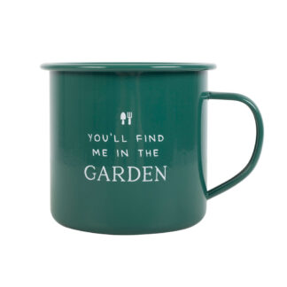 Find Me in The Garden Enamel Mug