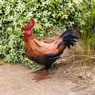 'Reggie' - Metal Ornamental Garden Rooster