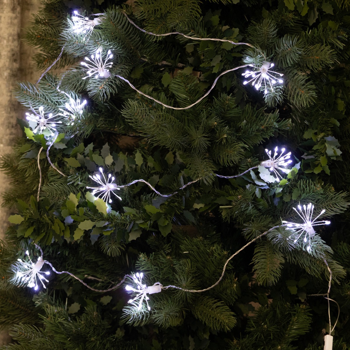 Twinkling Starburst Lights - Bright White - Christmas Tree String Lights