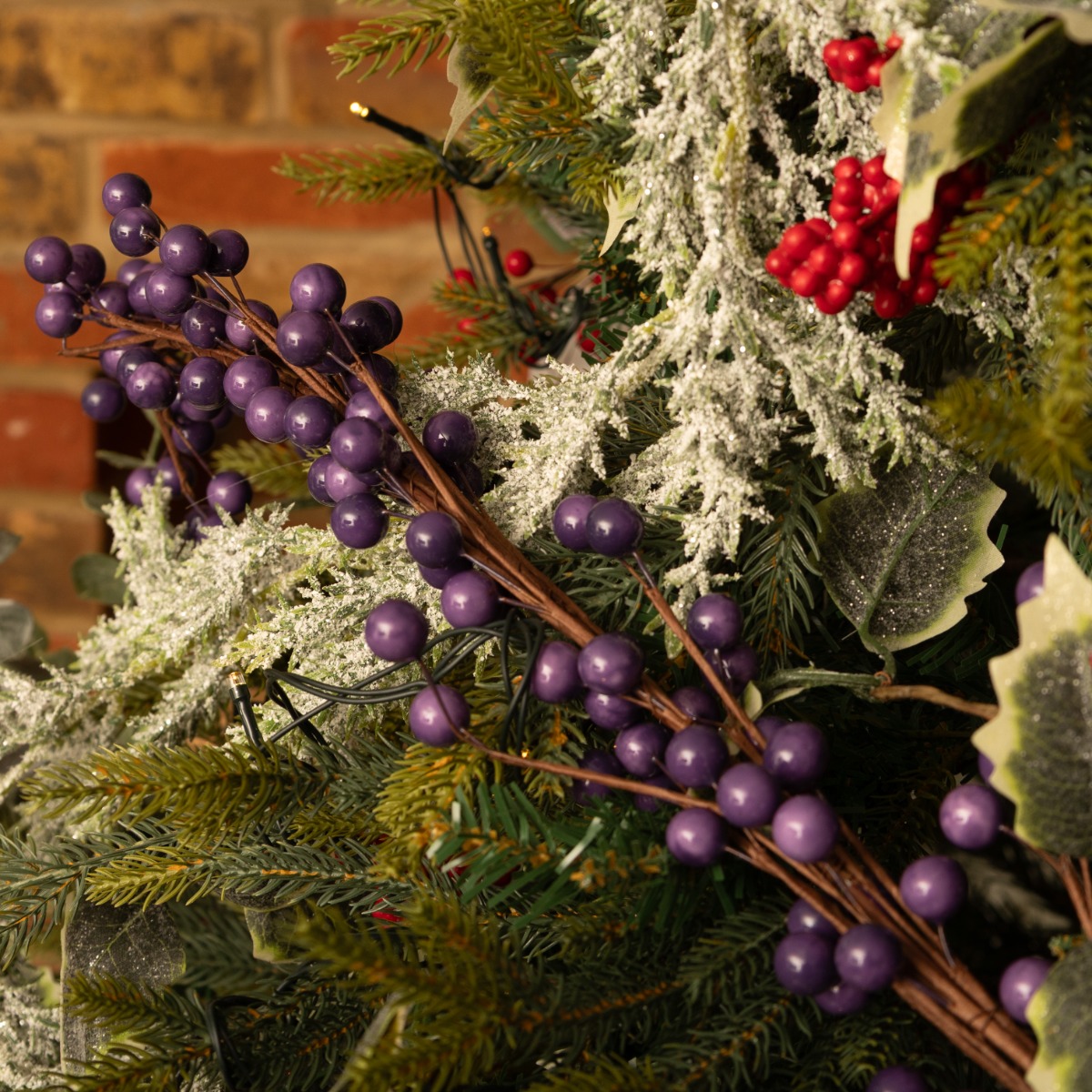 Purple Berry Garland - Christmas Home Decor