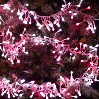 290 Pink & White Cluster Lights - Christmas Tree Lights