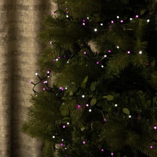 360 Pink And White Glow-Worm Lights - Christmas Lights