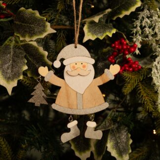 Wooden Santa Clause - Christmas Tree Decoration