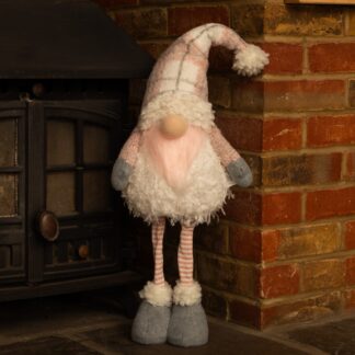 Light Up Grey And Pink Gonk - Battery Operated - Christmas Decoration