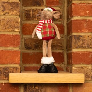 Red And White Standing Mouse - Christmas Decoration