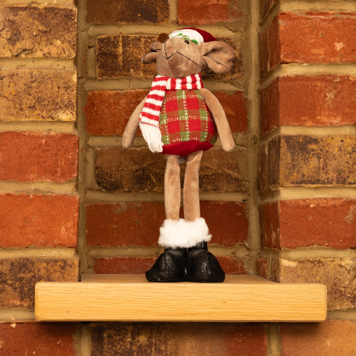 Red And White Standing Mouse - Christmas Decoration