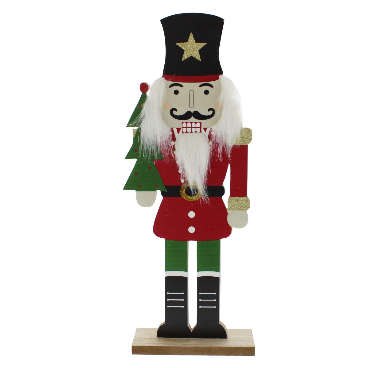 Wooden Red Nutcracker - Christmas Decoration