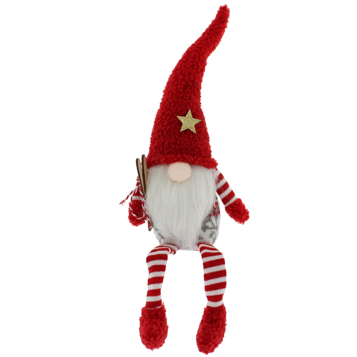Dangly Legs Fabric Red Gonk - Christmas Decoration