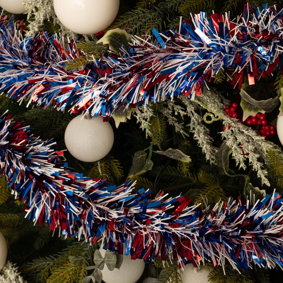 Jubilee Tricolour Tinsel - Christmas Tree Decoration