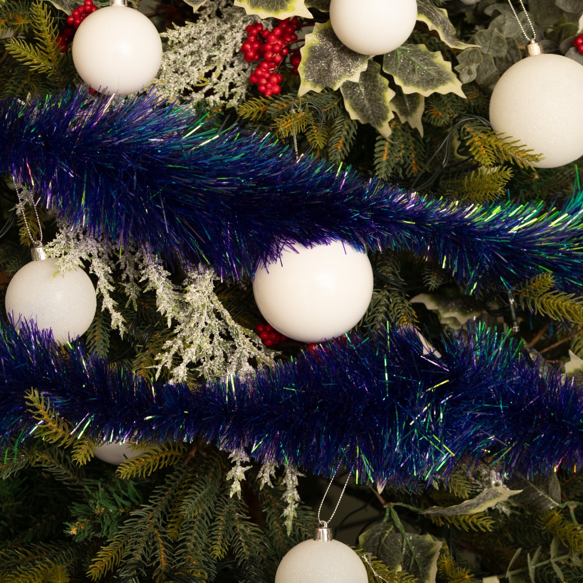 Purple Poodle Tinsel - Christmas Tree Decoration - 2m