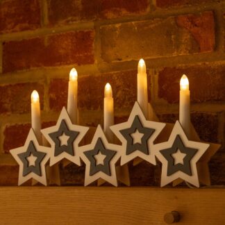 Wooden Star Candle Bridge - Christmas Decoration