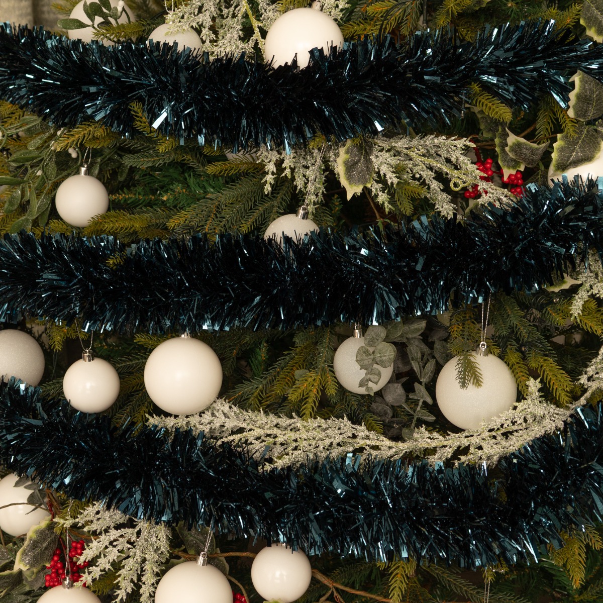 Super Long Midnight Blue Tinsel - Christmas Tree Decoration