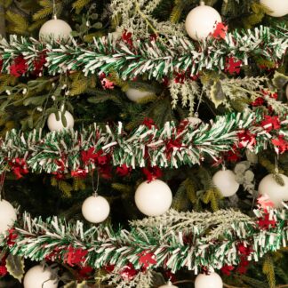Long Tricolour Tinsel - Christmas Tree Decoration - 5m