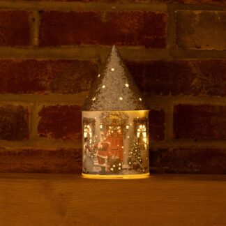 Led Paper Santa And Snowman House - Christmas Decoration