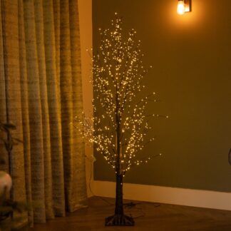 Microdot Black Tree - Christmas Tree - 900 Led Warm White