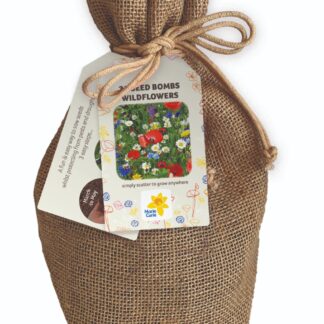 Seed Bombs Wildflowers Jute Bag