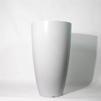 White Tall Egg Shape Planter - 53cm Tall
