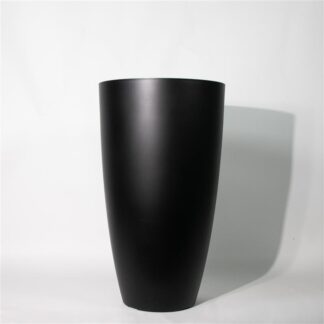 Black Tall Egg Shape Planter - 53cm Tall