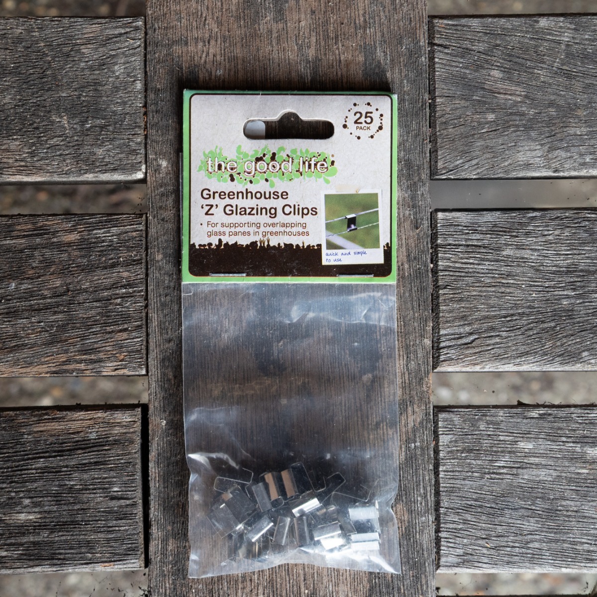Greenhouse 'Z' Glazing Clips - Greenhouse Window Pane Clips - 25 Pack