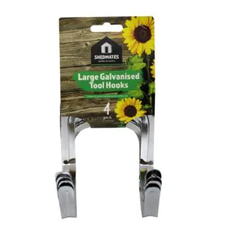 Large Galvanised Tool Hooks - 4 Pack