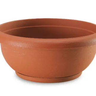 25cm Terracotta Bowl With Saucer